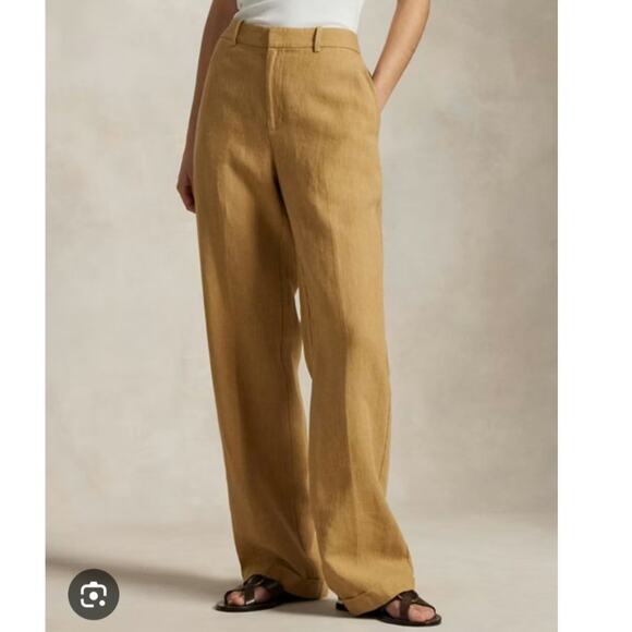 Lauren Ralph Lauren Silk Linen Relaxed Straight Pant 6 - Picture 8 of 8